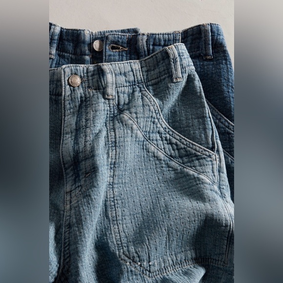 NWOT Free People S We the Free Midnight Voyage Harem Jeans in Odyssey Blue $148 - Picture 3 of 9